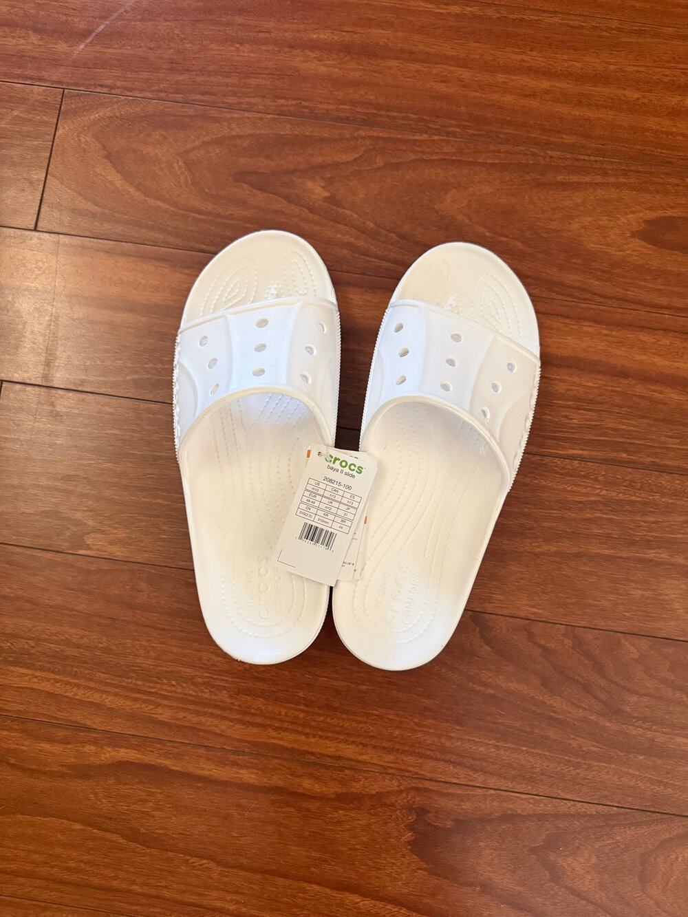 Crocs Baya II Slide Sandals White Men’s 13 Lightweight Comfort NWT